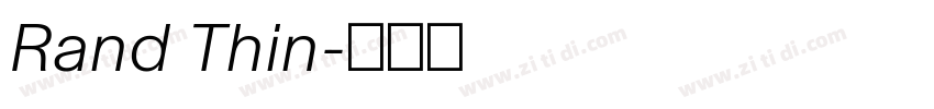 Rand Thin字体转换